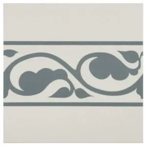 Moroccan Border Denim on Dover White 151 x 151 x 9