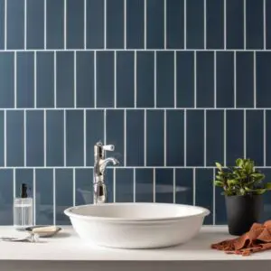 Ascot Blue Large Brick Tile