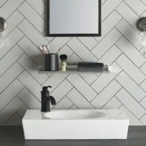 Chancel Grey Large Brick Tile