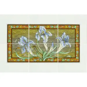 Blue Iris 6 tile panel