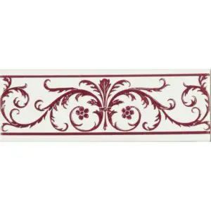 Burgundy Acanthus Border