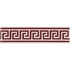 Burgundy Greek Key