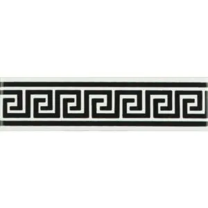 Jet Black Greek Key