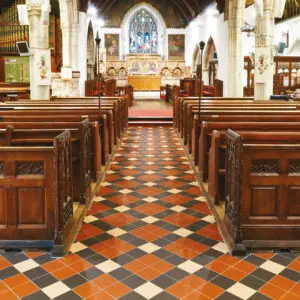 Original_Style_VFT_Holy_Trinity_Church_pattern_based_on_Edinburgh_in_Red_Black_and_Buff_1 - Cavtiles Original_Style_VFT_Holy_Trinity_Church_pattern_based_on_Edinburgh_in_Red_Black_and_Buff_1