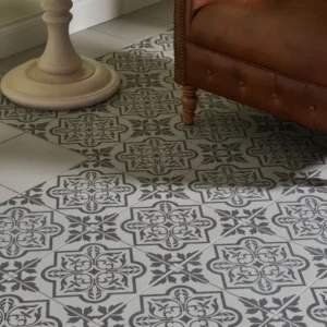 Pentillie Dark Grey On Grey 298 x 298 x 8